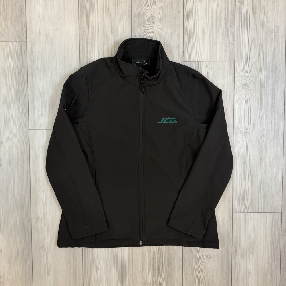 Women's Large Dunbrooke Black New York Jets Sonoma Softshell Full Zip Jacket